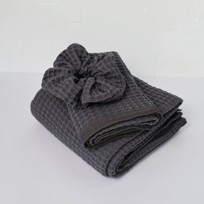 Waverly Waffle Bath Towel - Harbour Slate