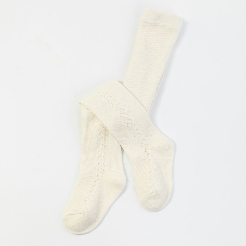 Pointelle Tights - Cream