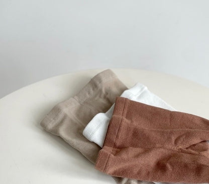 Ribbed Basic Tights - Terracotta