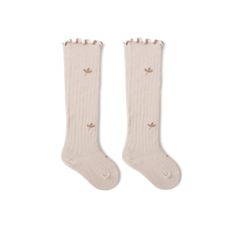 Knee High Frill Patterned Socks