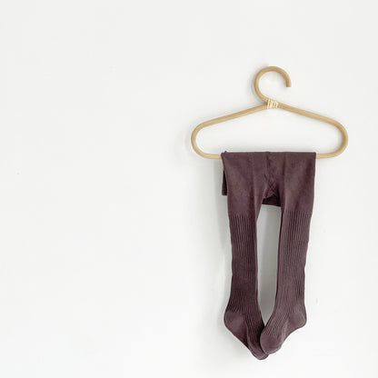 Ribbed Basic Tights - Cocoa