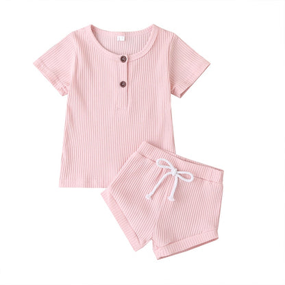 Arlo Basic Ribbed Set - Blush