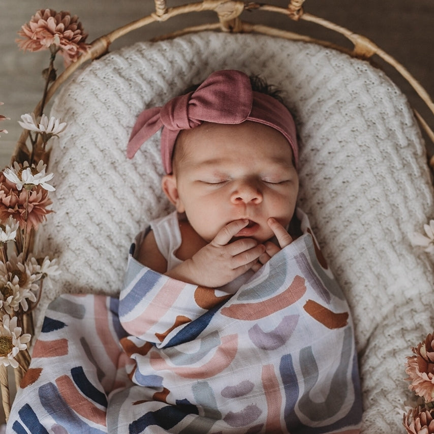 Snuggle Hunny Kids Topknot Headband - Mauve