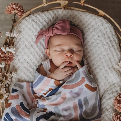Snuggle Hunny Kids Topknot Headband - Mauve