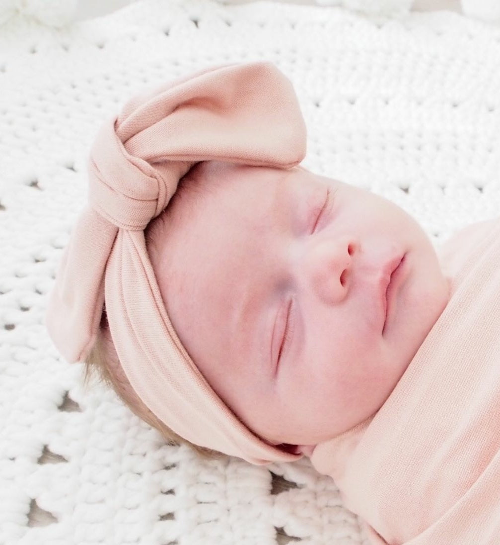 Snuggle Hunny Kids Topknot Headband -Blush