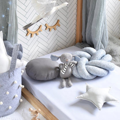 Snuggle Hunny Kids Stone Fitted Cot Sheet