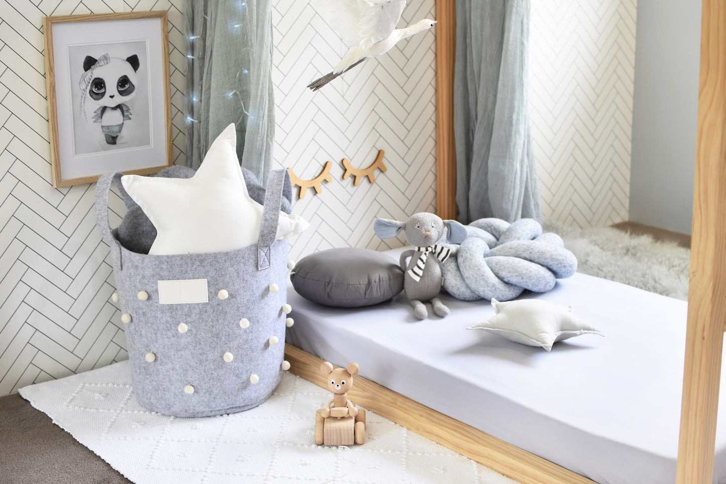Snuggle Hunny Kids Stone Fitted Cot Sheet