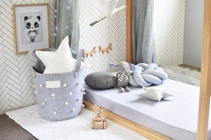 Snuggle Hunny Kids Stone Fitted Cot Sheet