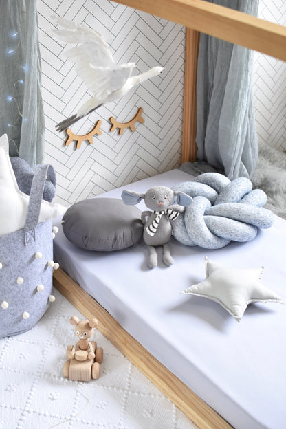 Snuggle Hunny Kids Stone Fitted Cot Sheet