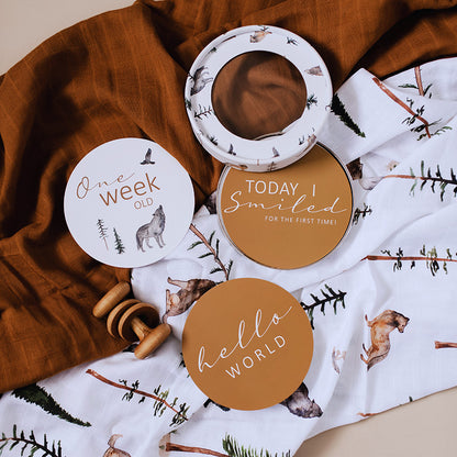 Snuggle Hunny Kids Milestone Cards- Alpha &amp; Bronze