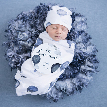 Snuggle Hunny Kids Milestone Cards- Cloud Chaser & Indigo