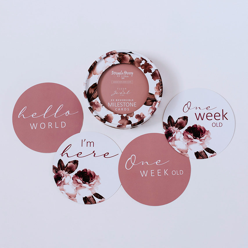 Snuggle Hunny Kids Milestone Cards- Fleur &amp; Jewel