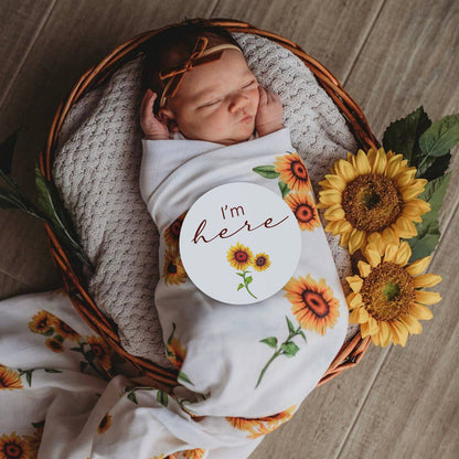 Snuggle Hunny Kids Milestone Cards- Sunflower &amp; Bronze