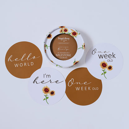 Snuggle Hunny Kids Milestone Cards- Sunflower &amp; Bronze