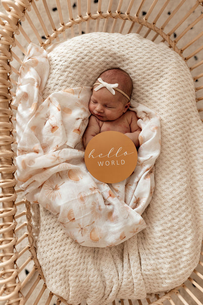 Snuggle Hunny Kids Milestone Cards- Paradise & Sunrise Gold Reversible Milestone Cards