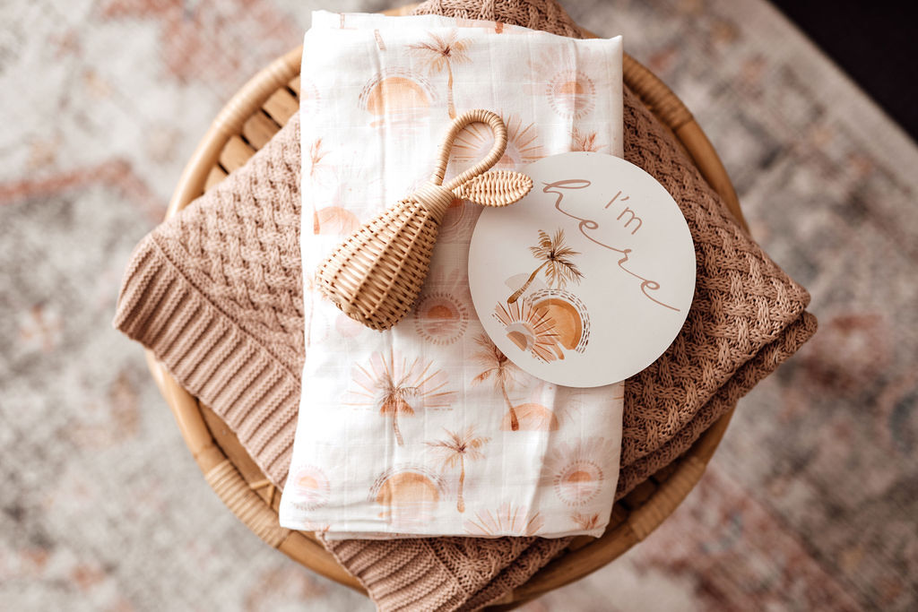 Snuggle Hunny Kids Milestone Cards- Paradise & Sunrise Gold Reversible Milestone Cards