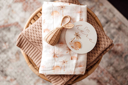 Snuggle Hunny Kids Milestone Cards- Paradise & Sunrise Gold Reversible Milestone Cards