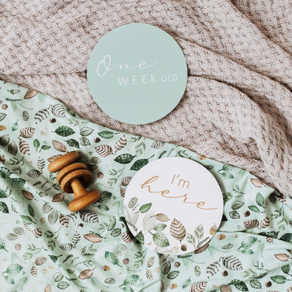 Snuggle Hunny Kids Milestone Cards- Daintree & Sage Reversible Milestone Cards