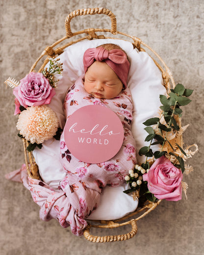 Snuggle Hunny Kids Milestone Cards- Blossom & Dusk Reversible Milestone Cards