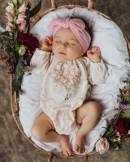 Snuggle Hunny Kids Topknot Headband - Pink Fantasy