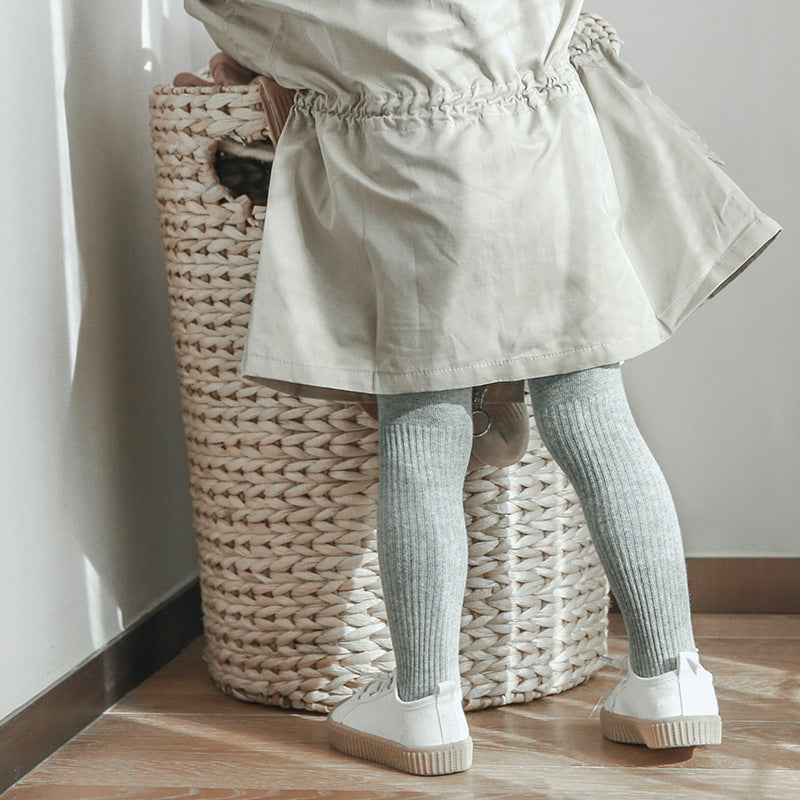 Ribbed Basic Tights - Blush