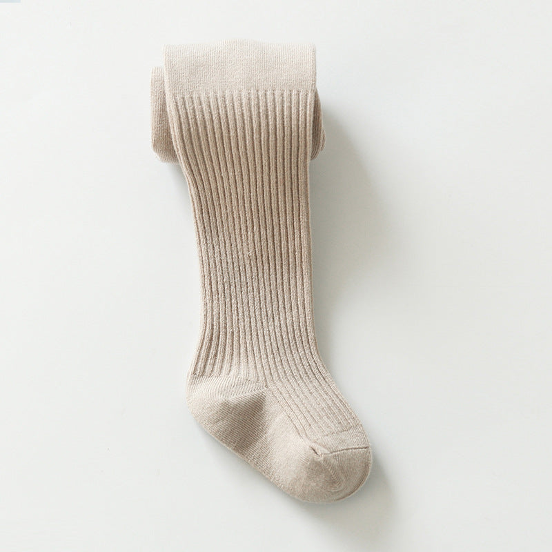 Ribbed Basic Tights - Latte