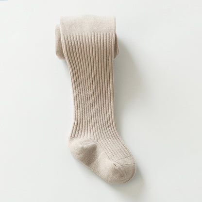 Ribbed Basic Tights - Latte