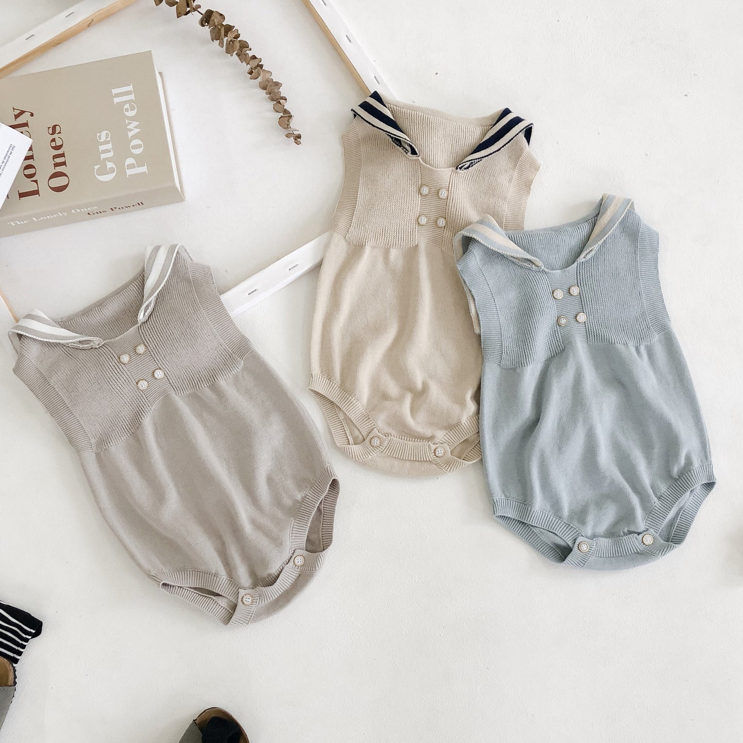 Hampton Unisex Romper - Blue