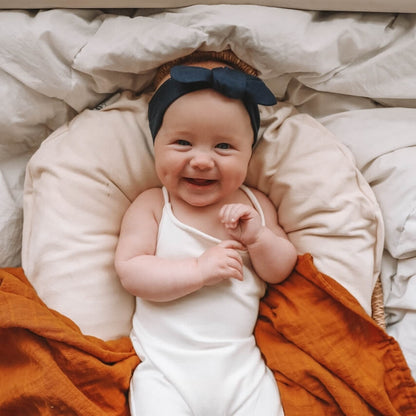 Snuggle Hunny Kids Topknot Headband - Navy