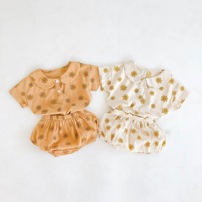 Alyssa Blouse and Bloomer Set - Honey
