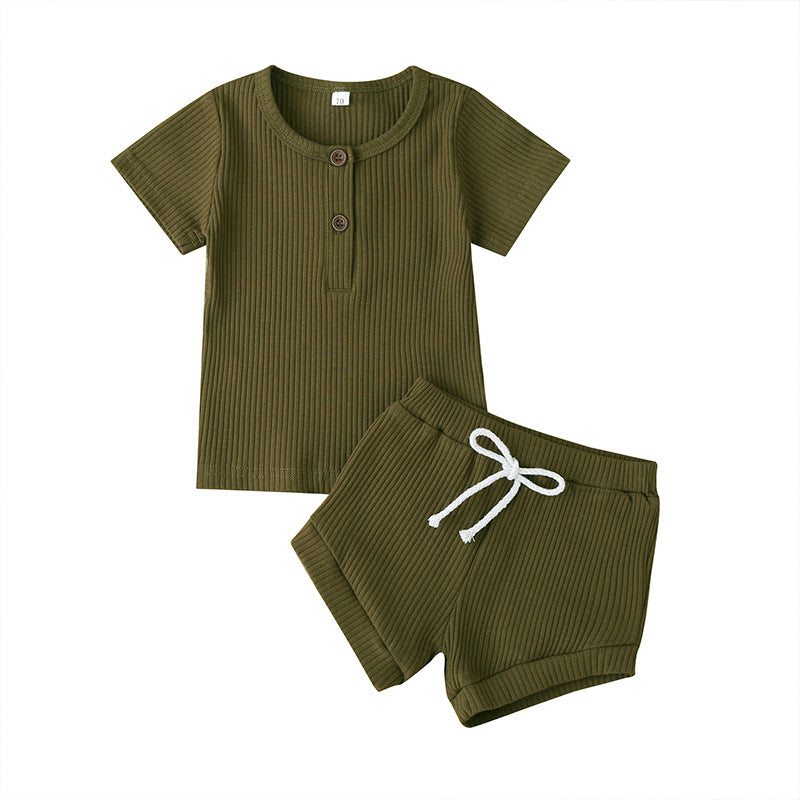 Arlo Basic Ribbed Set - Moss Green