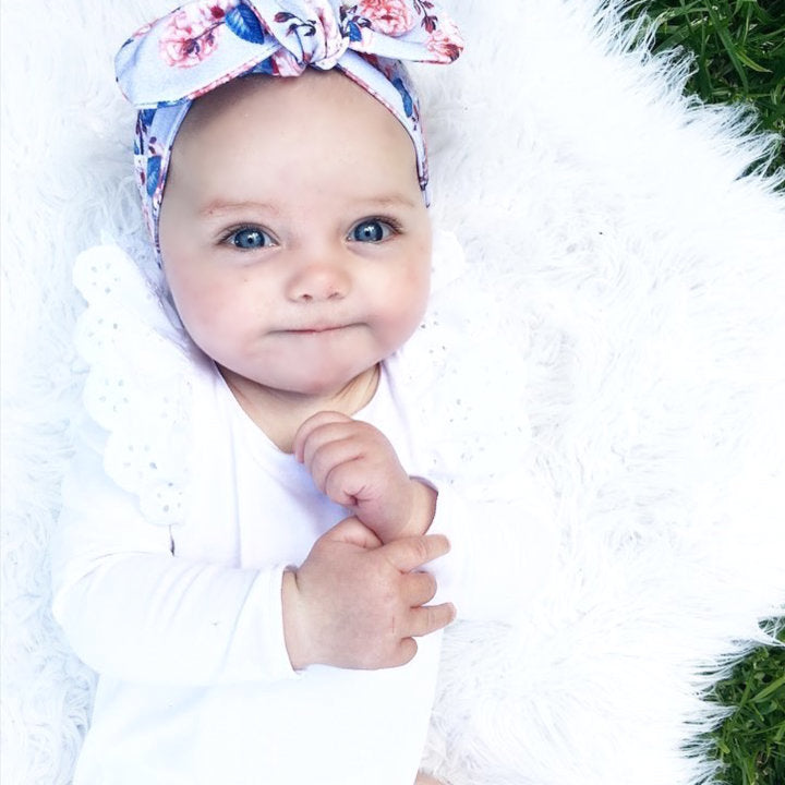Snuggle Hunny Kids Topknot Headband - Vintage Blossom