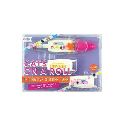 Ooly - On a roll decorative sticker tape 3 piece set - Cats