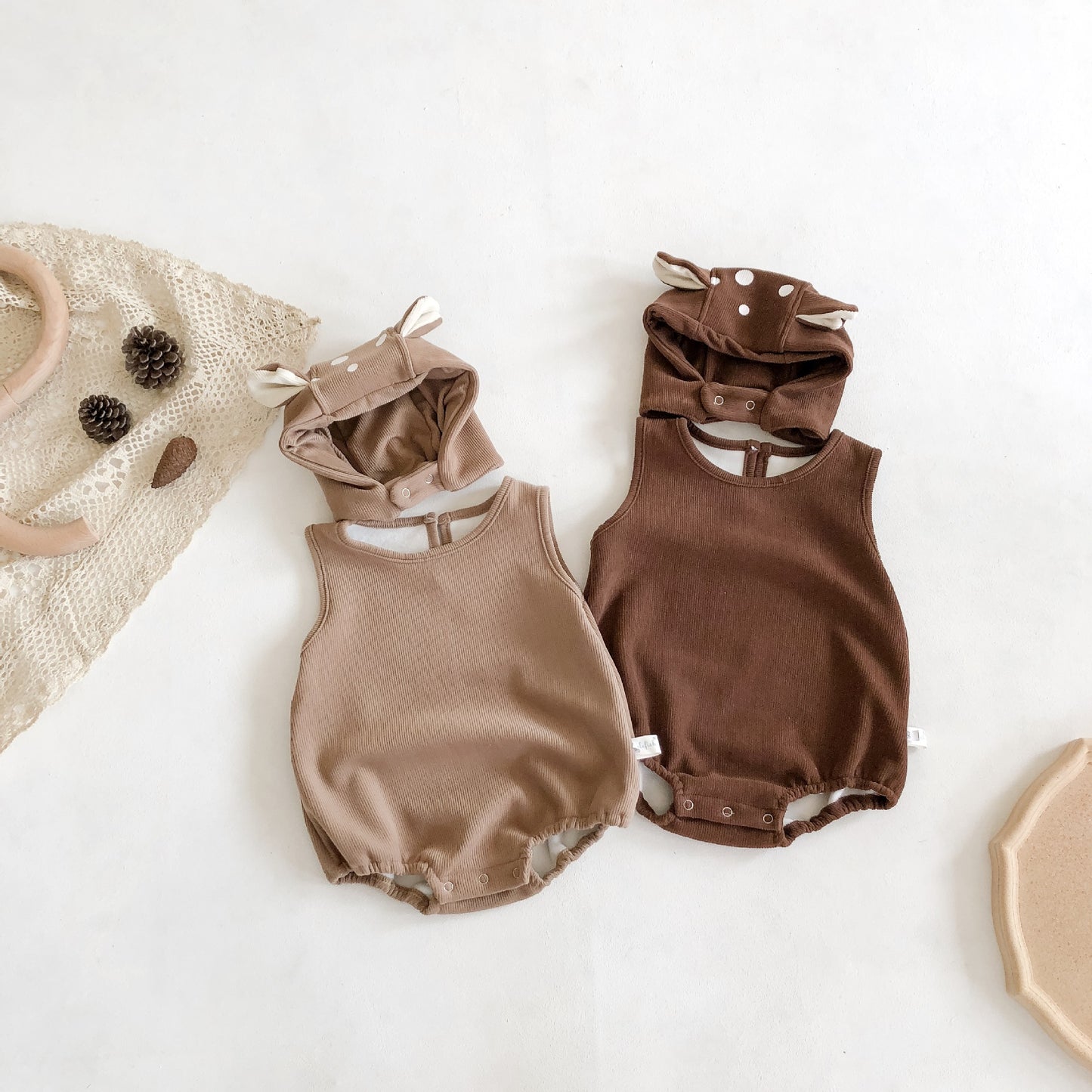 Woodlands Romper Set - Caramel