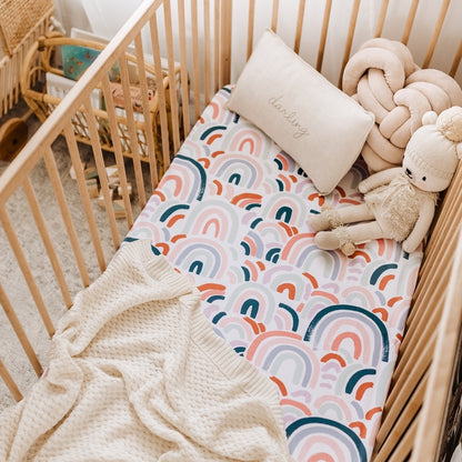 Snuggle Hunny Kids Fitted Cot Sheet - Rainbow Baby