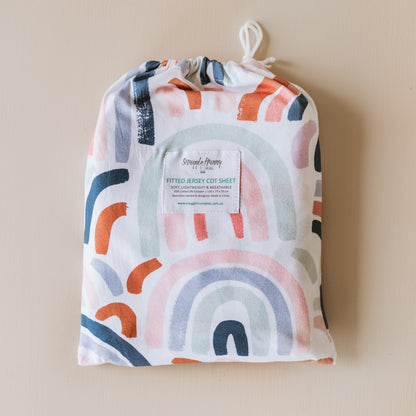 Snuggle Hunny Kids Fitted Cot Sheet - Rainbow Baby