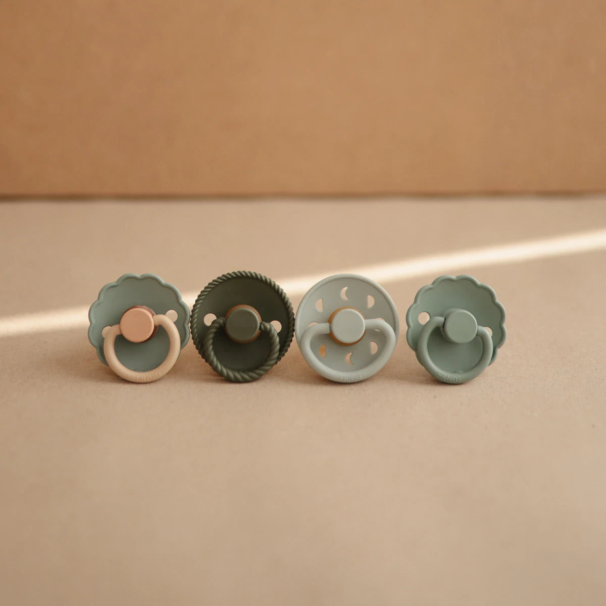 FRIGG Moon Phase Natural Rubber Pacifier - Sage - Size 1
