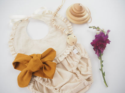 Snuggle Hunny Kids Topknot Headband -Mustard
