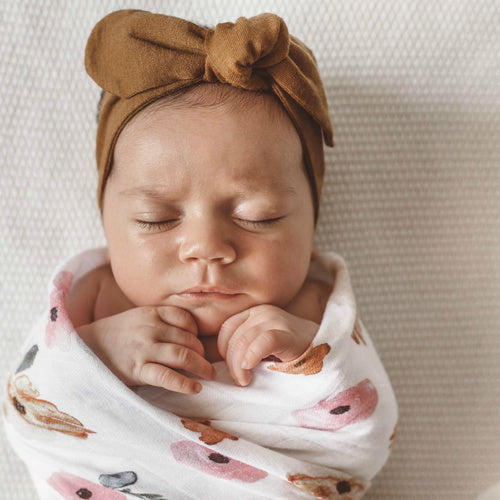 Snuggle Hunny Kids Topknot Headband -Mustard