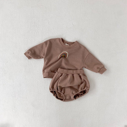 Rainbow Lounge 2 piece set - Cocoa brown