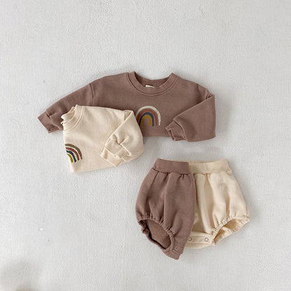 Rainbow Lounge 2 piece set - Cocoa brown