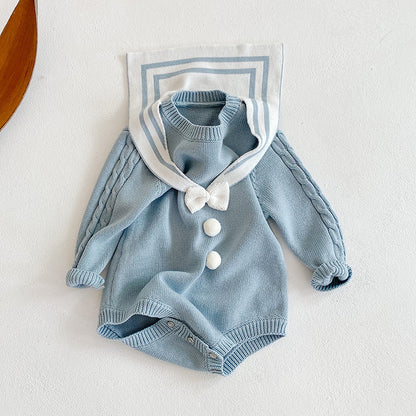 Ezra Bow Collar Romper