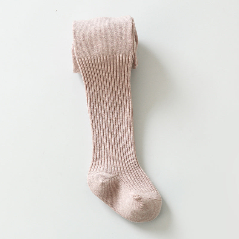 Ribbed Basic Tights - Blush