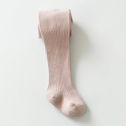 Ribbed Basic Tights - Blush