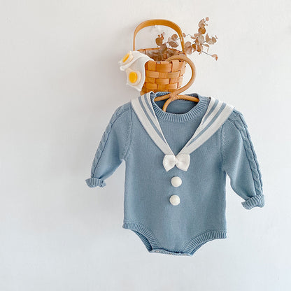 Ezra Bow Collar Romper