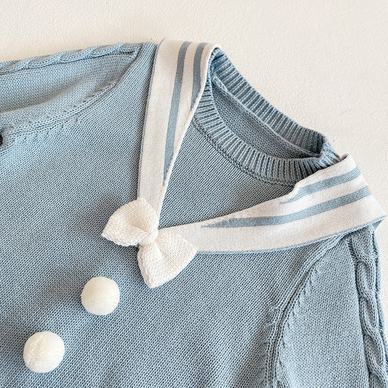 Ezra Bow Collar Romper