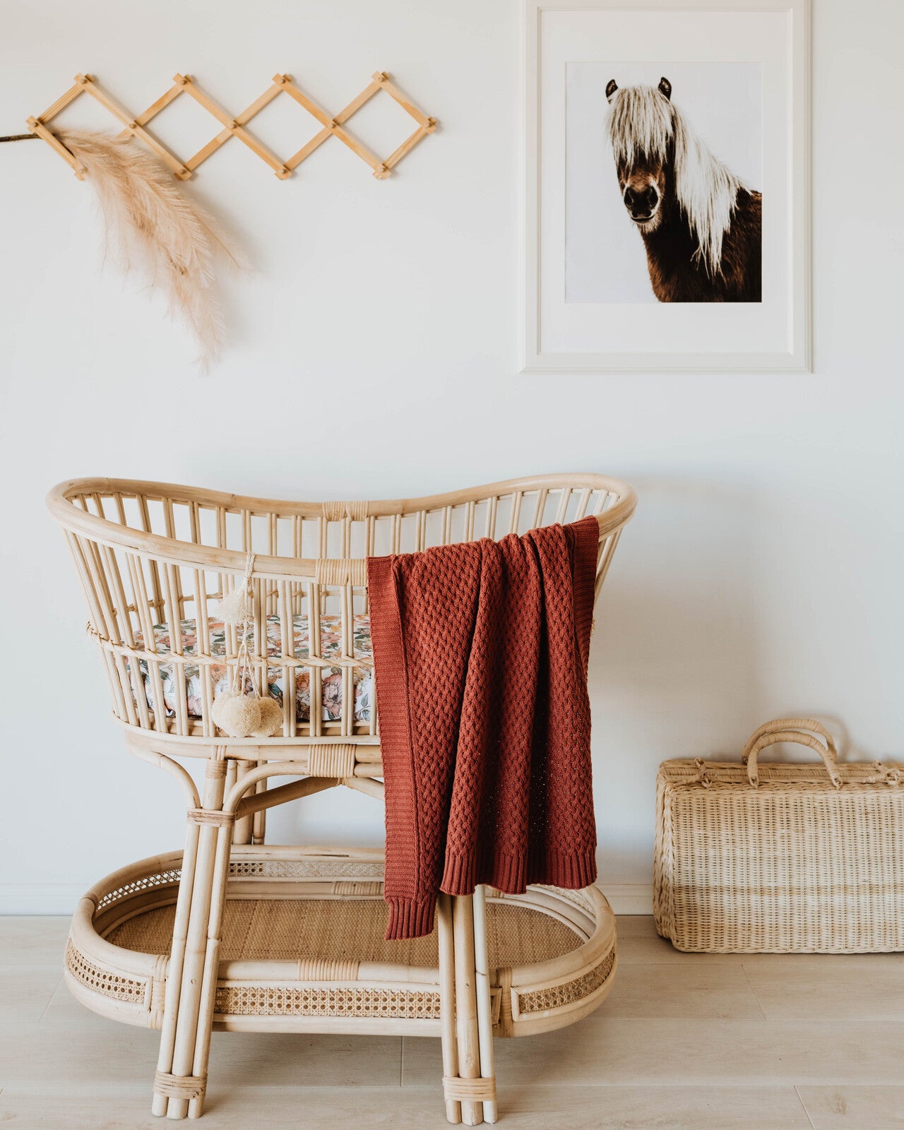Snuggle Hunny Kids Diamond Knit Baby Blanket - Umber