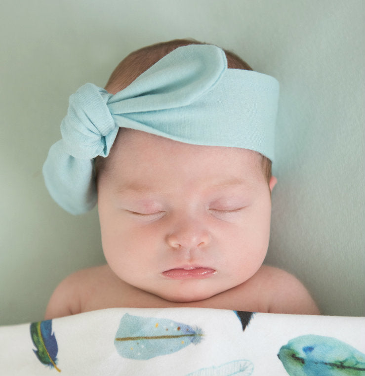 Snuggle Hunny Kids Topknot Headband - Spearmint