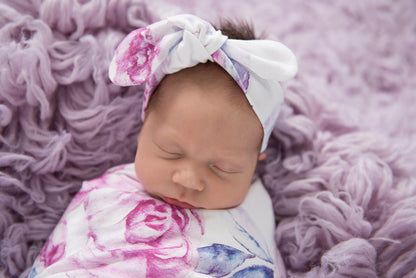 Snuggle Hunny Kids Topknot Headband - Lilac Skies