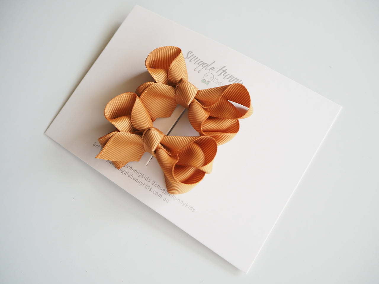 Snuggle Hunny Kids Hair Bow Clips - Mustard